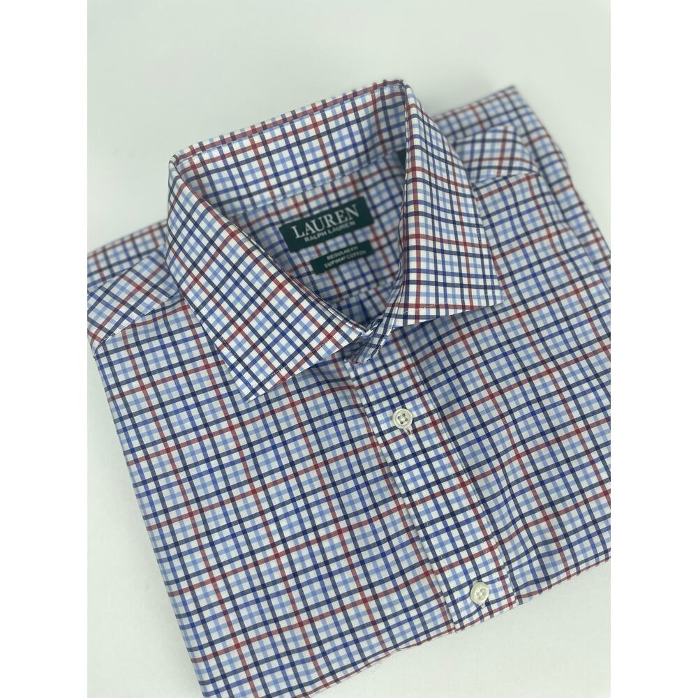 Lauren Ralph Lauren Dress Shirt Men’s M 15.5-34/35 Blue/Red Plaid